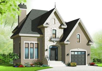 European House Plan #034-00984 Elevation Photo