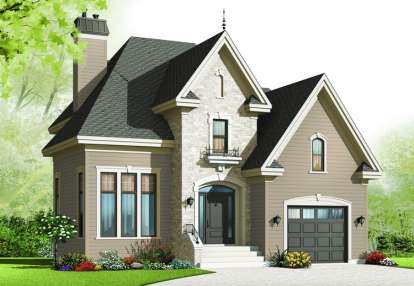 3 Bed, 1 Bath, 1877 Square Foot House Plan - #034-00984