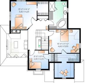 Floorplan 2 for House Plan #034-00984