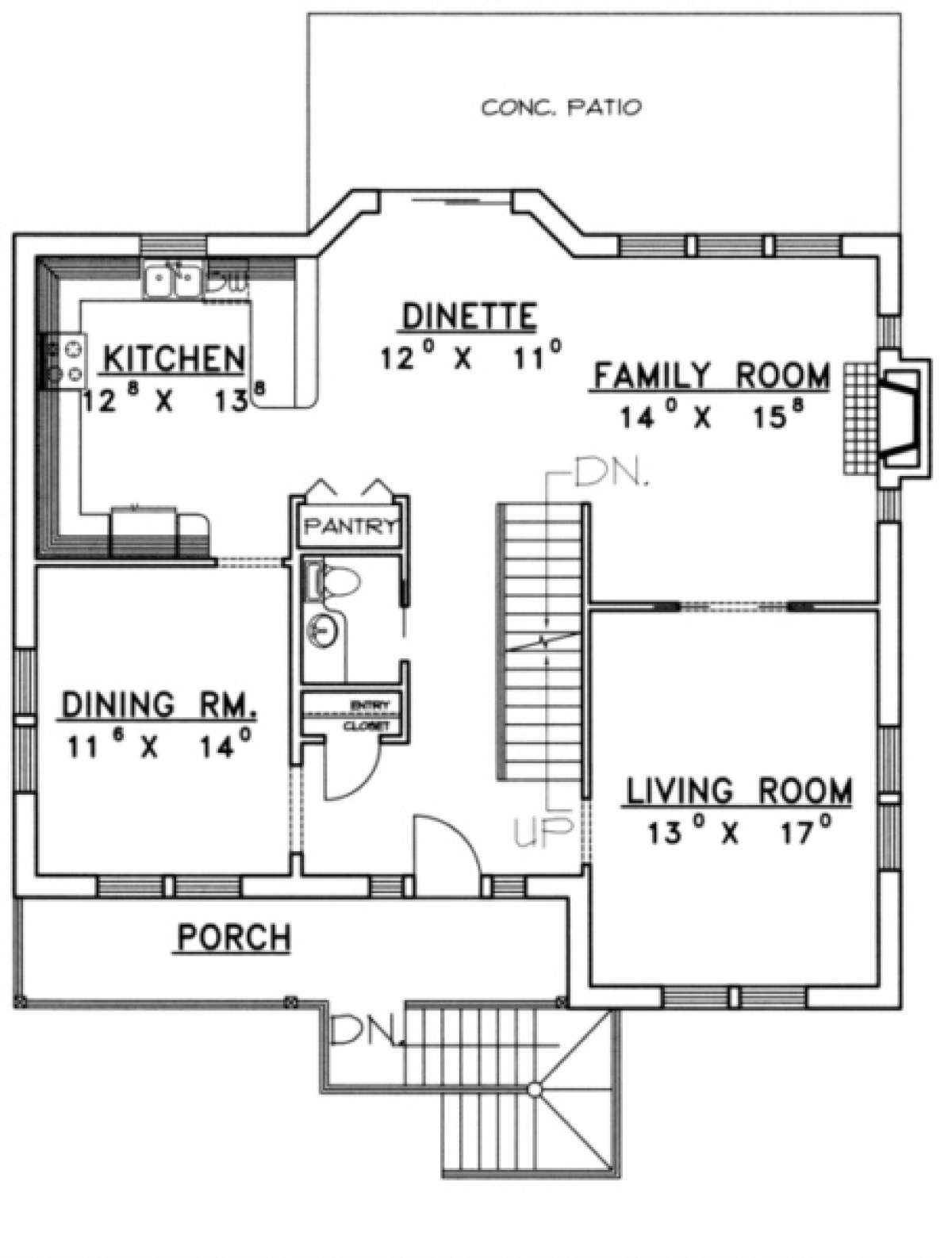 First Floor for House Plan #039-00107