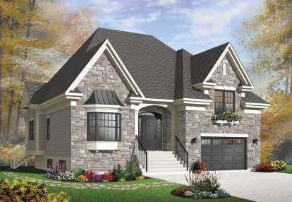 European House Plan #034-00986 Elevation Photo