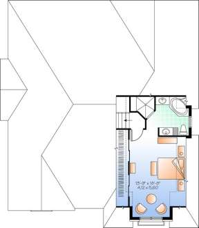 Floorplan 2 for House Plan #034-00986
