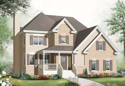 Traditional House Plan #034-00989 Elevation Photo