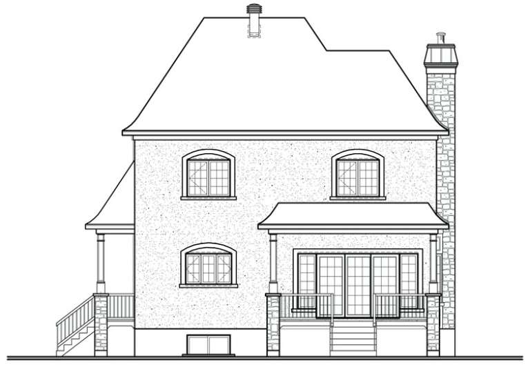 European House Plan #034-00992 Elevation Photo