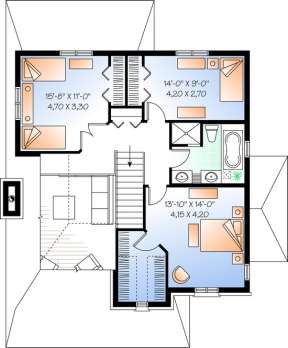 Floorplan 2 for House Plan #034-00992