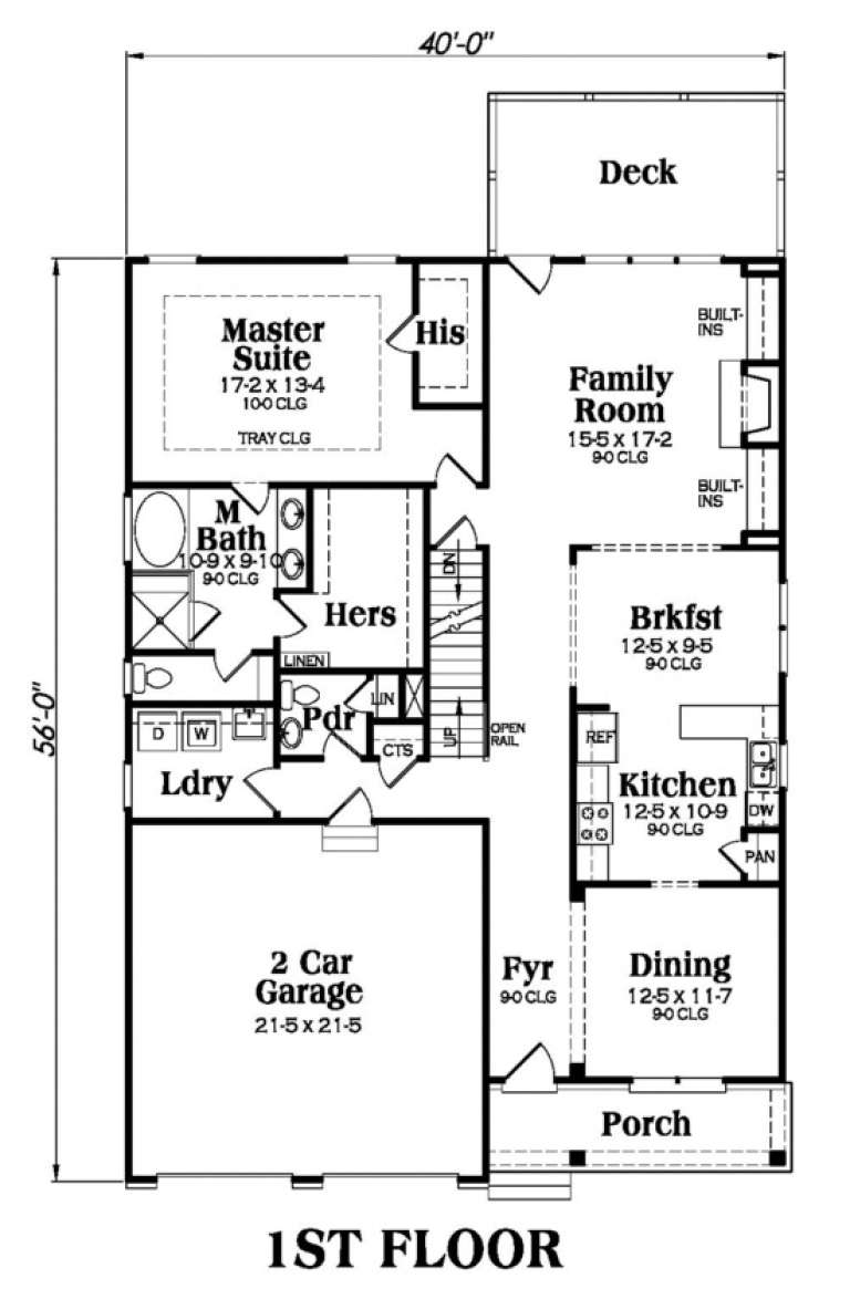 House Plan House Plan #136 Drawing 1