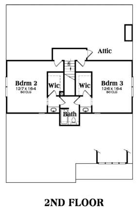 Second Floor for House Plan #009-00118