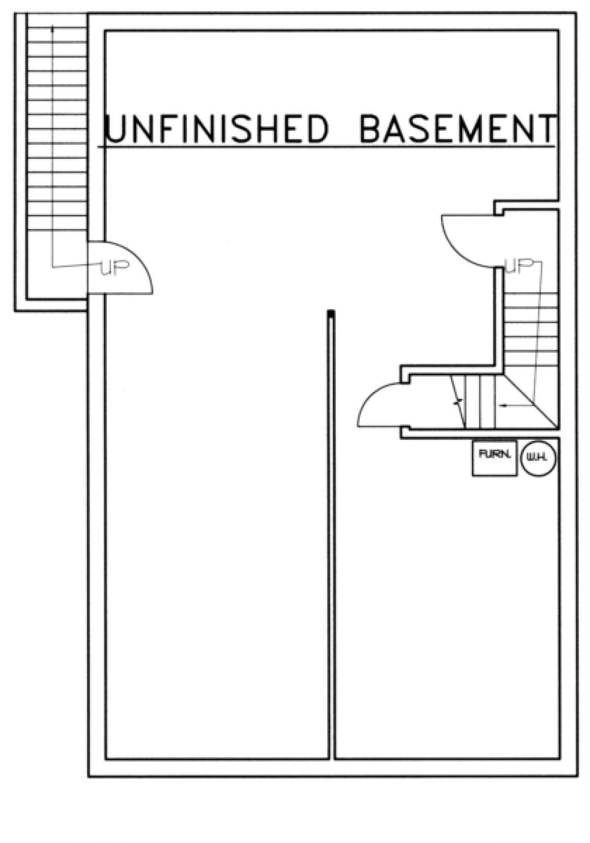 Basement Floor for House Plan #039-00108