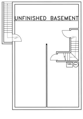 Basement Floor for House Plan #039-00108