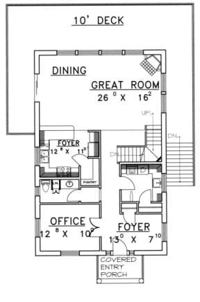 Second Floor for House Plan #039-00108