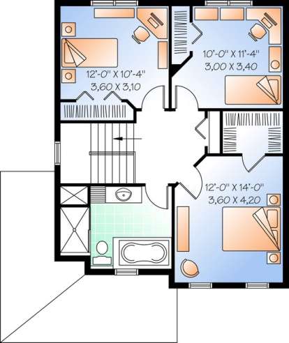 Floorplan 2 for House Plan #034-00995
