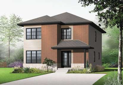 Modern House Plan #034-00999 Elevation Photo