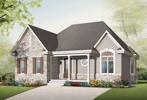 Ranch House Plan #034-01001 Elevation Photo