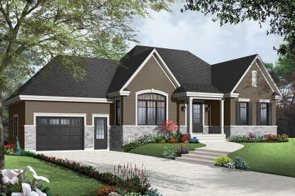 Country House Plan #034-01002 Elevation Photo