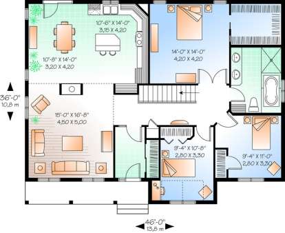 Floorplan1 for House Plan #034-01003
