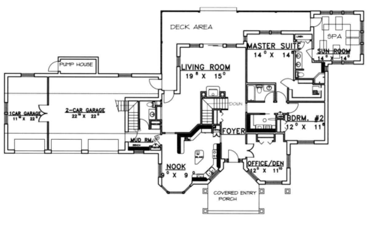 Main Floor for House Plan #039-00109