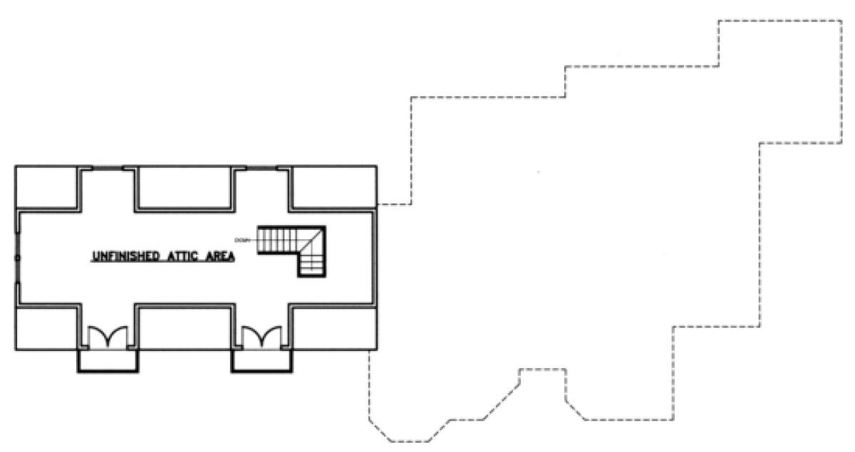 Attic Floor for House Plan #039-00109