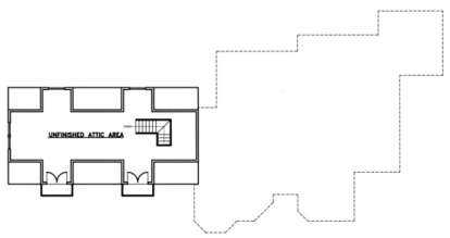 Attic Floor for House Plan #039-00109