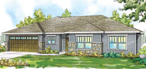 Ranch House Plan #035-00571 Elevation Photo
