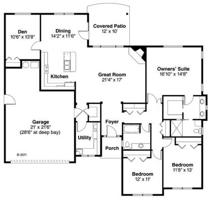 Floorplan for House Plan #035-00571