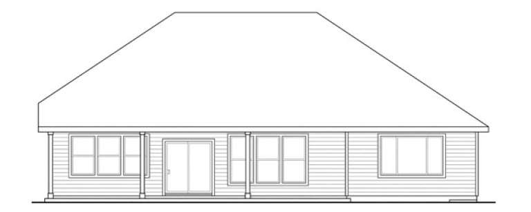Ranch House Plan #035-00574 Elevation Photo