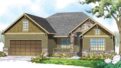 Cottage House Plan #035-00575 Elevation Photo