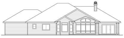 Ranch House Plan #035-00577 Elevation Photo