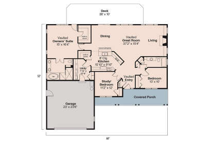 Main Floor  for House Plan #035-00578