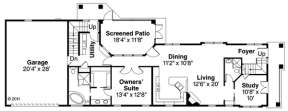 Floorplan 1 for House Plan #035-00580