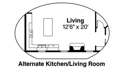 Alternate Kitchen for House Plan #035-00580
