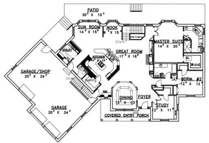 Main Floor for House Plan #039-00111