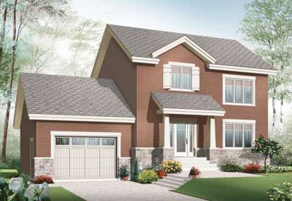 Traditional House Plan #034-01013 Elevation Photo