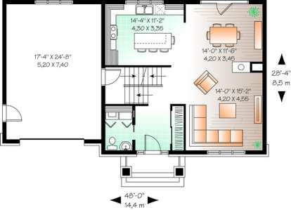 Floorplan 1 for House Plan #034-01013
