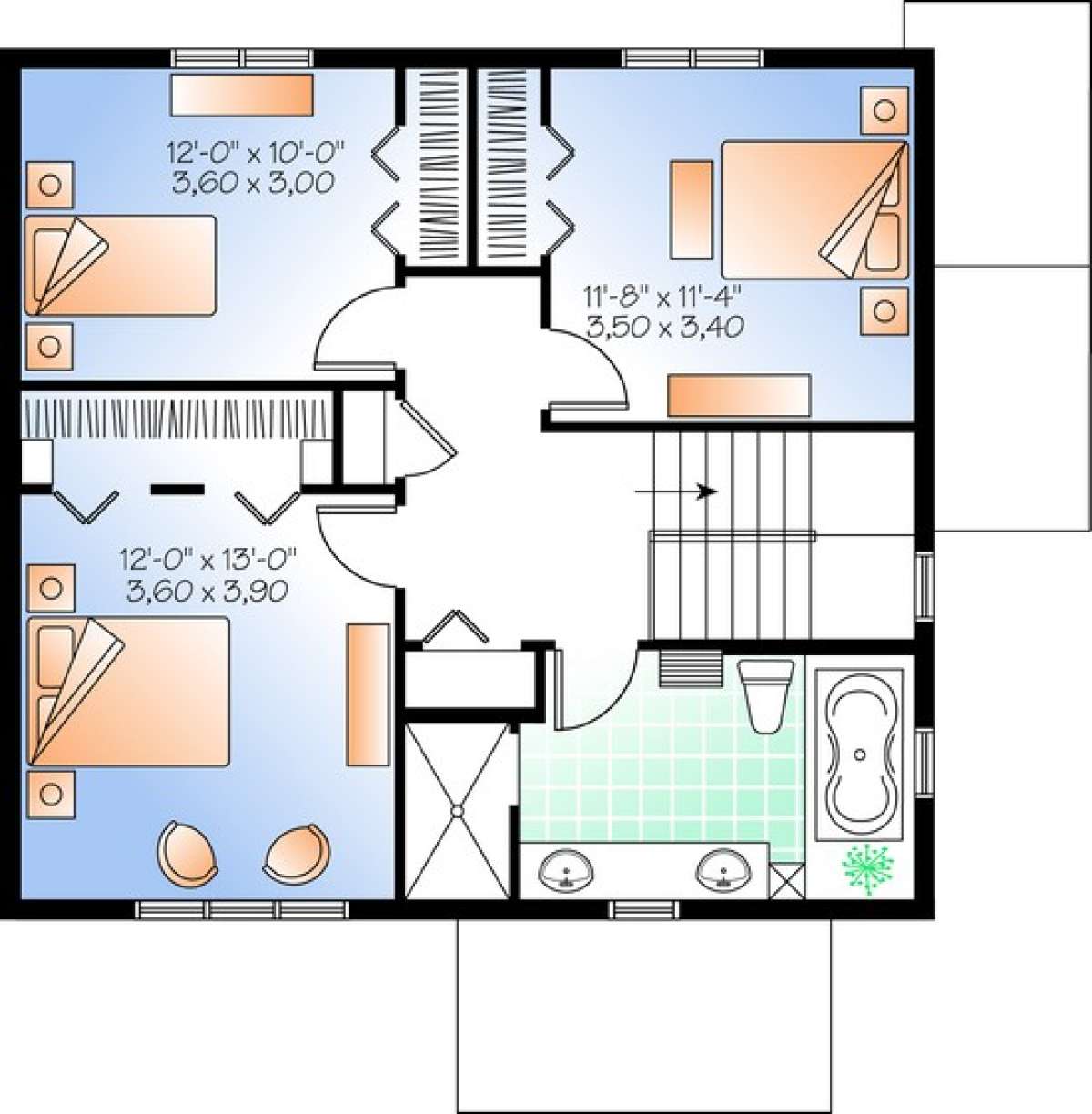 Floorplan 3 for House Plan #034-01014