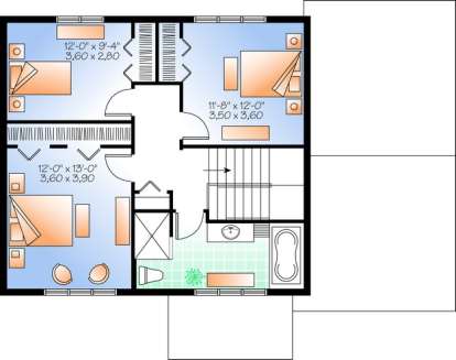 Floorplan 2 for House Plan #034-01015