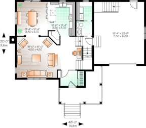 Floorplan 1 for House Plan #034-01016