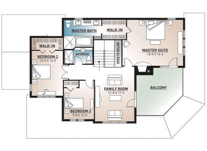 Second Floor for House Plan #034-01017