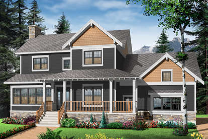 Country House Plan #034-01018 Elevation Photo