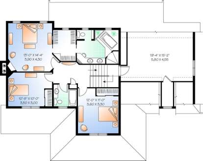 Floorplan 2 for House Plan #034-01018