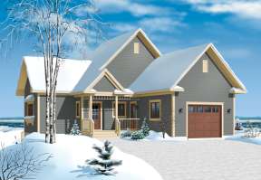 Vacation House Plan #034-01019 Elevation Photo