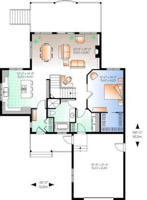 Floorplan 2 for House Plan #034-01019