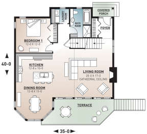 Main Floor for House Plan #034-01020