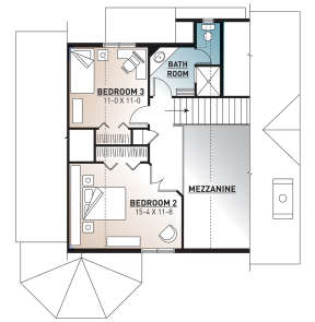 Second Floor for House Plan #034-01020