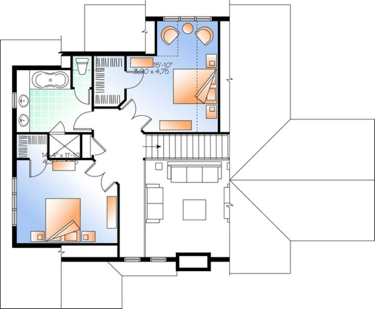 Floorplan 3 for House Plan #034-01021