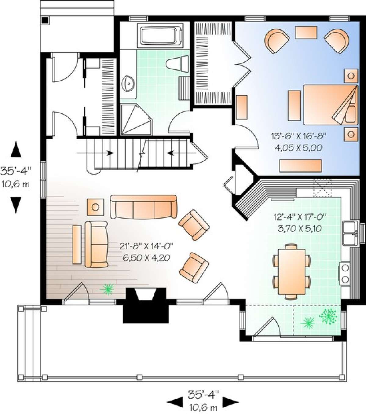 Main Floor for House Plan #034-01022