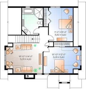 Second Floor for House Plan #034-01022