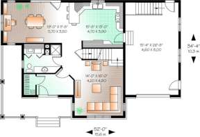 Floorplan 1 for House Plan #034-01027
