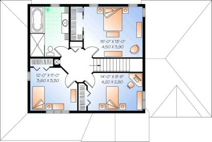 Floorplan 2 for House Plan #034-01027