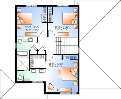 Floorplan 2 for House Plan #034-01033