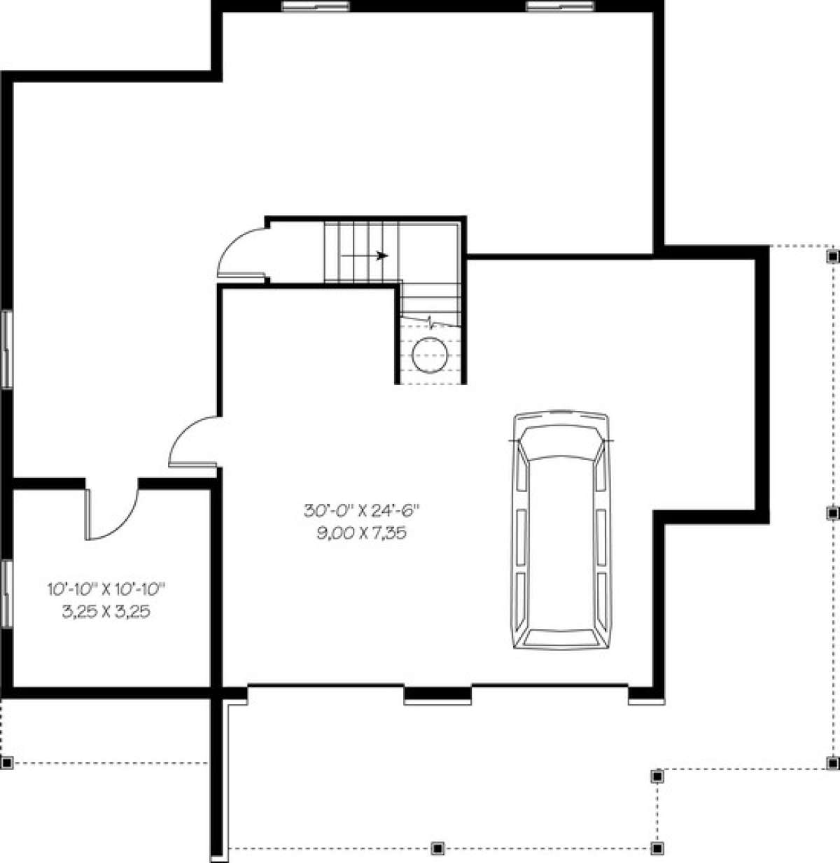 Basement Floor Plan for House Plan #034-01038